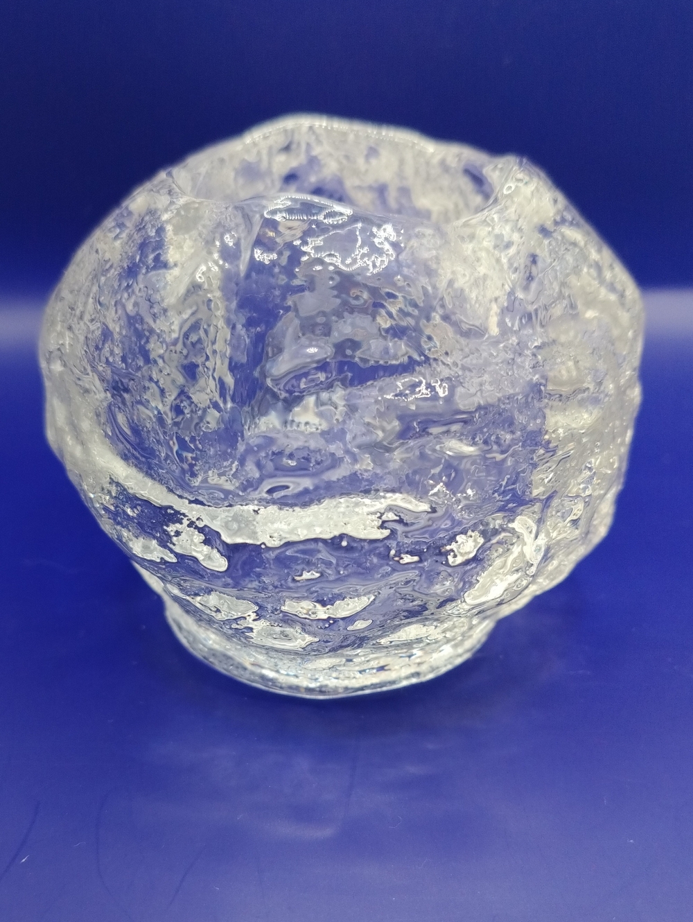 Vintage Swedish Kosta Boda Snowball Votive Candle Holder